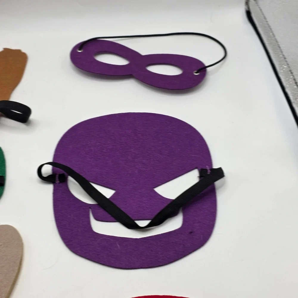 Superhero Felt Masks Kids 6pc Set Groot Thanos Loki Iron Man Green Lantern Party